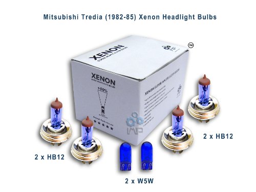 Mitsubishi Tredia (1982-85) Xenon Headlight Bulbs HB12, HB12, W5W