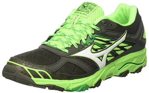 Mizuno Wave Mujin 3, Zapatillas de Running Hombre, Multicolor (Forestnight/White/brightgreen 01), 46 EU