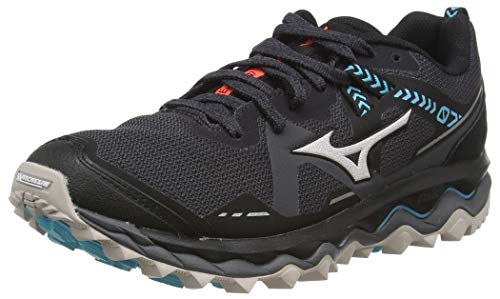 Mizuno Wave Mujin 7, Zapatillas para Carreras de montaña Mujer, Imán/Cristal Gris/Azul, 42 EU