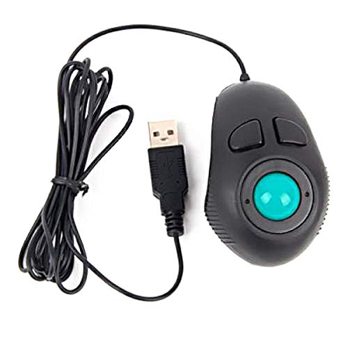 Mobestech 4D USB Mini Trackball Mouse Dedo Portátil Portátil USB Trackball Finger Mouse para Pc Portátil (Negro)