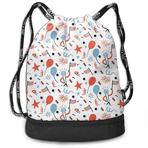 Mochila de viaje con cordón para deporte, diseño de estrellas Hillary Pat