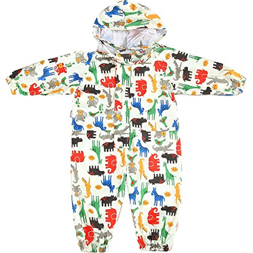 Mono Impermeable Niño - Chaqueta con Capucha Traje de Lluvia Niña Chubasquero Pantalones Poncho de Manga Larga