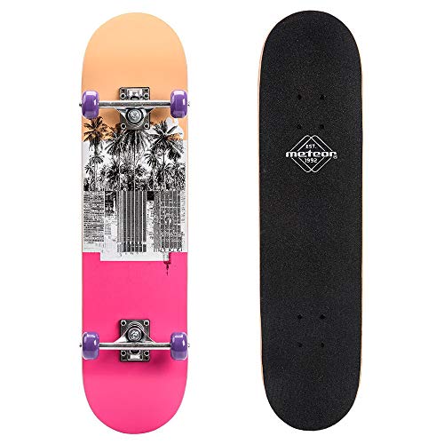 Monopatín patineta Retro Madera Skateboard Completo niños jóvenes Adultos Mejor Calidad Robusto Ligero Ruedas un Skateboard Madera (California)