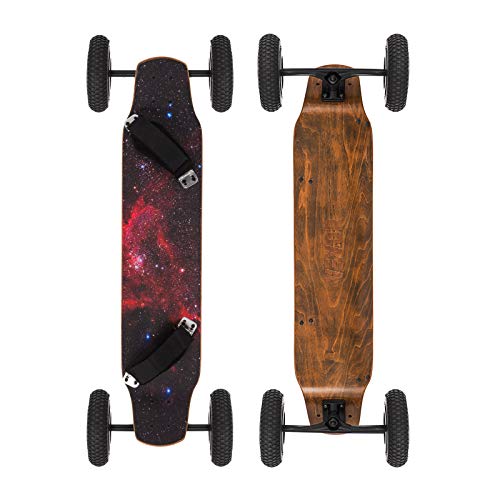 Moracle MountainBoard 99cm Skateboard Longboard 4 Ruedas Monopatín con Rodamiento de Patineta ABEC-9 Niños y Adultos (Estrella)