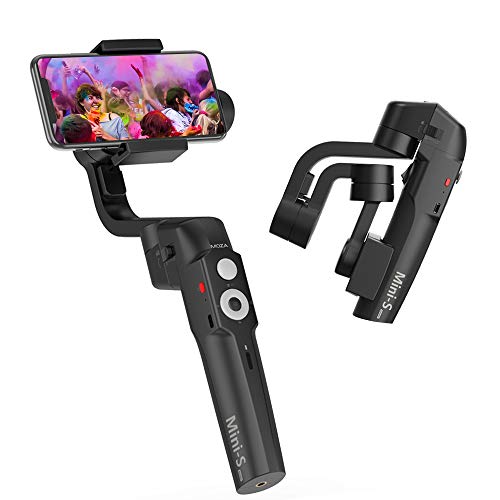 MOZA Mini S 3-Ejes Gimbal Estabilizador para Teléfono iOS/Android Phone 11 Pro/XR/XS MAX,Mate 20,P20,Galaxy S11/S10+ Plegable Gimbal Tamano de Bolsillo Estable Disparando Video Youtube Vlog