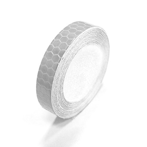 muchkey® de alta intensidad grado color verde cinta reflectante blanco reflectibe cinta (1 cm * 5 m)