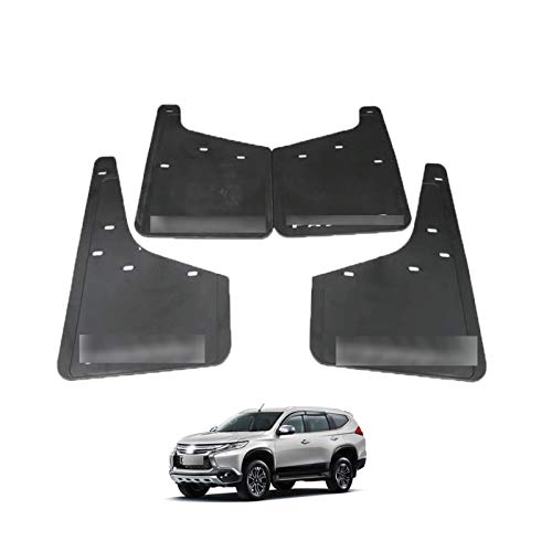 Mundodo Aletas de Barro Defensa Apto para Mitsu~bishi Pajero V73 V93 2007~2020 Guardabarros Chapoteo Solapa de Guardias Guardabarros Delantero Trasero,Negro