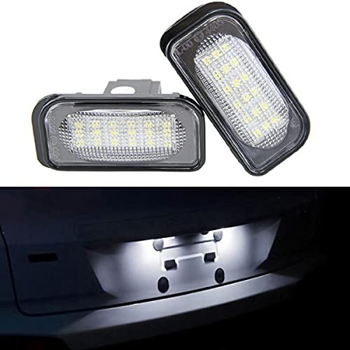 N\C 2 Luces LED de matrícula 18SMD para M-ercedes B-ENZ C-Class W203 Sedan SL-Class R230 CLK-Class W209 C209 A209 matrícula LED