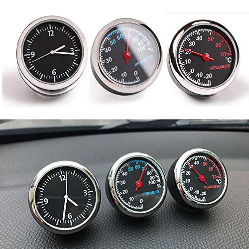 OEMC Higrómetro del Reloj del termómetro Decorativo Compatible con M-ini C-ooper JCW S F55 56 F60 R55 R56 R60 Countryman Coche Accesorios Interior