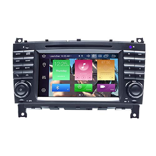 para Mercedes Benz W203 W209 W219 A-Class A160 C-Class C180 C200 CLK200 Android 10.0 Octa Core 4GB RAM 64GB ROM 7"Car Radio Stereo GPS System Car Multimedia Player Soporte Car Auto Play/TPMS/OBD