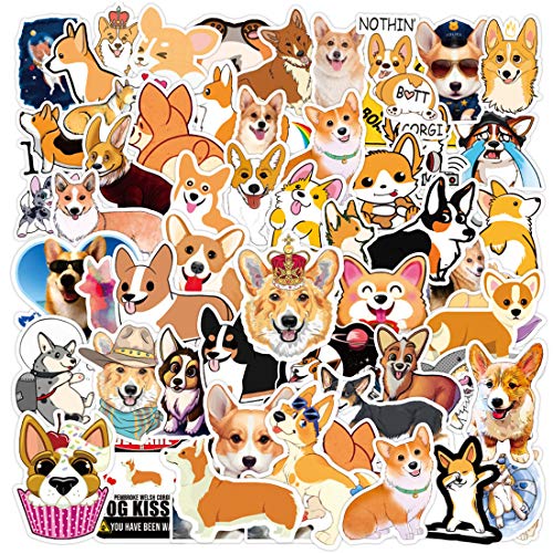 Pegatinas de Corgi Dog - YUESEN 100 PCS Stickers Vinilo Graffiti Calcomanías, para portátil, botella de agua hidroflask, portátil, monopatín, bicicleta, coche, regalo para niños