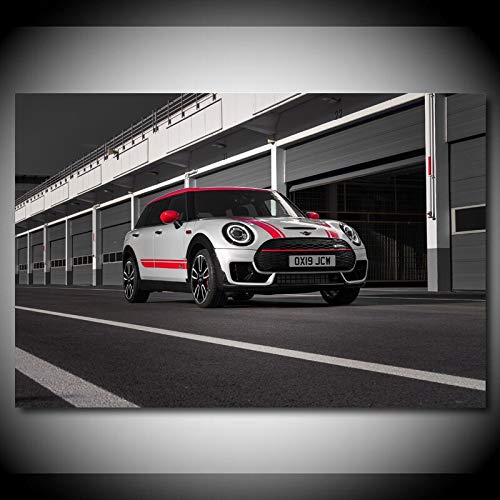 Pintura al óleo póster Pinturas de lienzo de arte de pared moderno Mini John Cooper Works Clubman imagen de vehículo de coche decoración de sala de estar carteles e impresiones 60x90cm