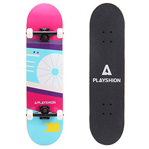 Playshion Skateboard 31 Pulgadas Monopatín con T-Tool para Adolescentes Adultos Principiantes