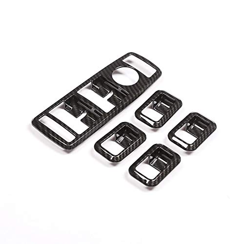 Prawing 5pcs Carbono Ventana ABS Interruptor de elevación del botón Marco de moldura for Mercedes-Benz A B C E GLE GLA CLA GLK Clase W176 W204 W212 W166 W218