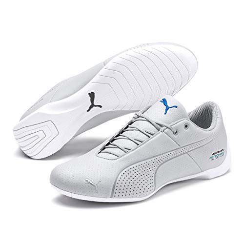 PUMA Mercedes AMG Petronas Future Cat Ultra Zapatillas Mercedes Tm Slvr-Wht-Indigo UK 6.5_Adults_FR 40