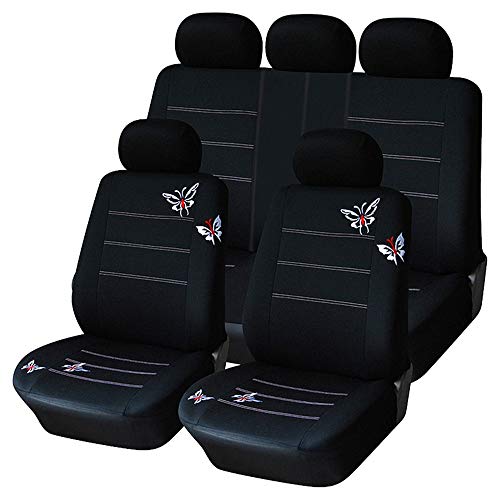 QXCOM - Funda universal para asiento de coche de fibra de lino para Mercedes Benz Clase B W245 W246 B180 Clase C W202 T202 W203 T203 W204 W205 C200 Class G W460 W461 W463