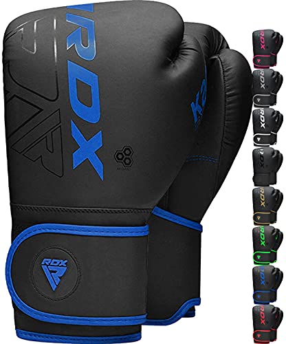 RDX Niños Guantes de Boxeo para Entrenamiento y Muay Thai, Maya Hide Cuero Kara Junior Mitones para Sparring, Kick Boxing, Boxing Gloves para Saco Boxeo, Artes Marciales Training