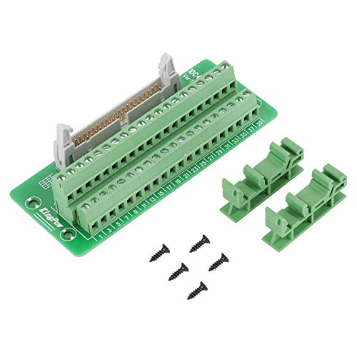 SALUTUYA Interfaz de Adaptador PLC Módulo de conversión de encabezado Macho Conector de Bloque de terminales PLC de 40 Pines para Montaje en riel DIN para Mitsubishi Servo