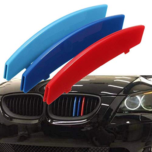 SIOM 3 Piezas 3D M Car Styling Auto Front Grille Sports Stripping Cover para BMW 5 E60 2004-2010