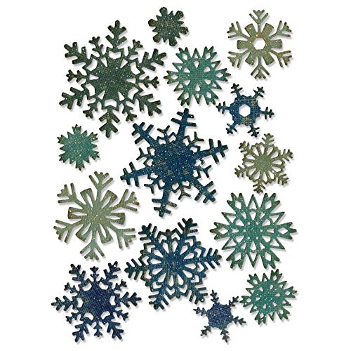 Sizzix Thinlits Troqueles 14PK Mini Copos De Nieve De Papel