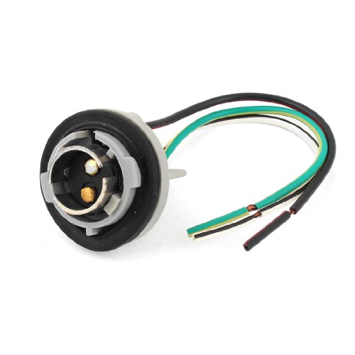 sourcing map 1157 Portalámpara Luz de Freno Trasera Coche 3 Cables Conector Plástico 12VDC