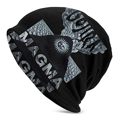 Tengyuntong Gojira Magma - Gorro de Punto Unisex, Suave y elástico, Gorro de Calavera, Gorro de Cobertura, Elegante Gorro de Invierno para Hombre, Mujer, Negro