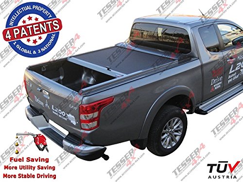 Tesser L200 Double Cab 09/2015 - Cubierta para maletero con ruedas (aluminio)