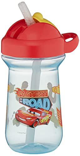 The First Years Disney/Pixar Cars Flip-Top - Taza con pajita, 10 onzas