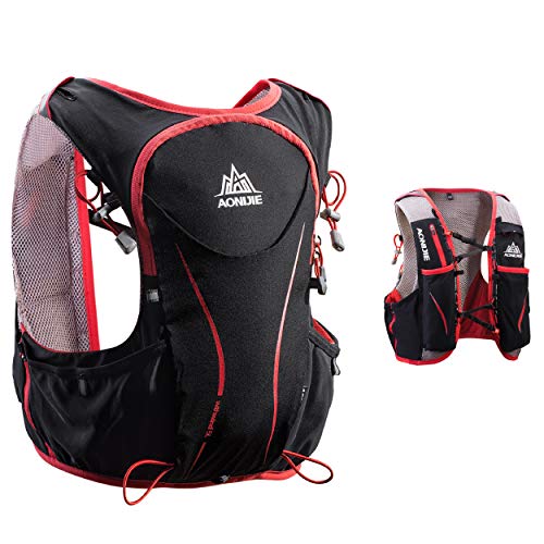 TRIWONDER Mochila de Hidratación Ligero 5L Superior Chaleco para Trail Running Ciclismo Marathoner Profesional Hombre Mujer (Negro (S-M) - Sólo Chaleco)