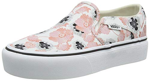 Vans Asher Platform, Sneaker Mujer, Multicolor California Poppy Multi White Xx3, 35 EU