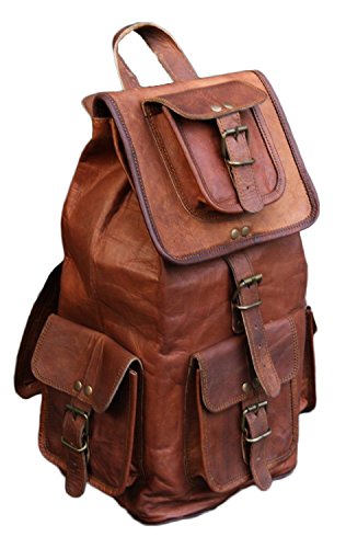 VH 16" New Genuine Leather Back Pack Rucksack Travel Bag For Women's