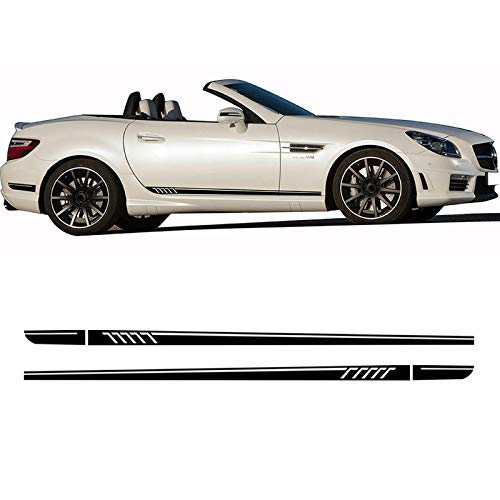 vitesurz Auto Pegatinas de Calcomanías Body Stripe Lateral, para Mercedes Benz SLK SLC Clase R170 R171 R172 SLK55 AMG SLK200 230250, Pegatina de Falda de Rayas Laterales de Puerta