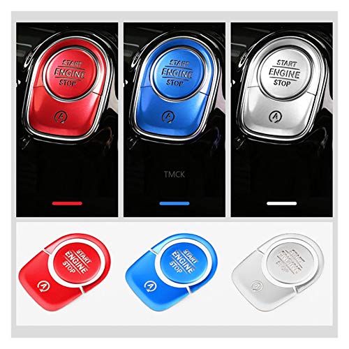 WOAIWO LingDian 1 PCS Ajuste para Mercedes Benz CLA Clase C118 CLA250 CLA250 220D B Class W247 B200 2019 2020 Motor de Coche Start Start Start Button Tort Pegatinas (Color Name : Blue)