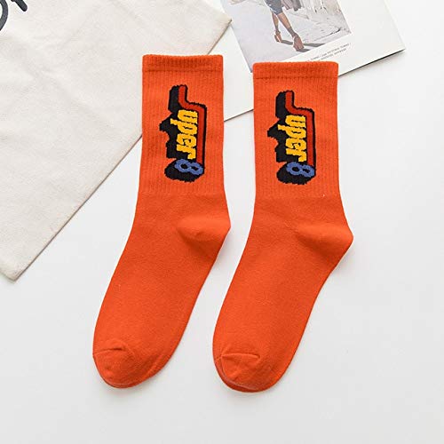 Xiaobing Calcetines de Baile Callejero Unisex Divertido monopatín Alfabeto Chino Calcetines Deportivos -4-Talla única