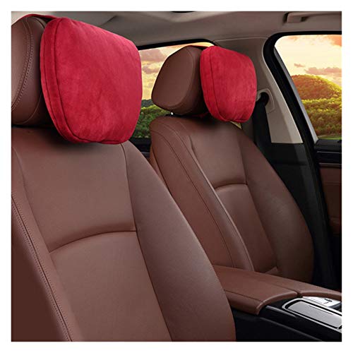 XIAOPENG Tucki 2pcs Cazadoras del reposacabezas de Cazadoras de Cazadoras de Cazadoras de Almohada Ultra Suave Ajuste para Mercedes-Benz 29 * 19 cm Accesorios de cojín Trasero (Color : Wine Red)