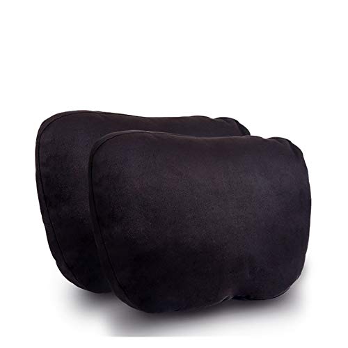 XIAOPENG Tucki Universal Super Suave Ajustable Automóvil Cazador de Cabeza Head Cuello de reposador Almohadas Asiento Cojín Soporte Ajuste para Mercedes-Benz S Clase (Color : 2pcs Black Pillow)