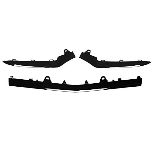 XMEIFEI PARTS Parachoques Delantero del Coche Parrilla cromada de Ajuste de la Cubierta de moldeo for Mercedes for el Benz Clase E W212 E200 E220 E250 E300 E350 2014-2016 (Color : Black)