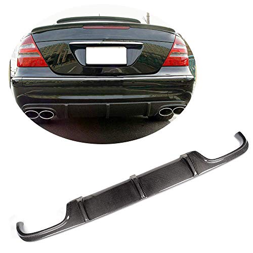 XTT Difusor Trasero para Mercedes-Benz Clase E W211 E55 AMG Pre-Facelift Sedan 2003-2006 Fibra de Carbono CF Kit de carrocería de alerón de Labios de Parachoques Inferior