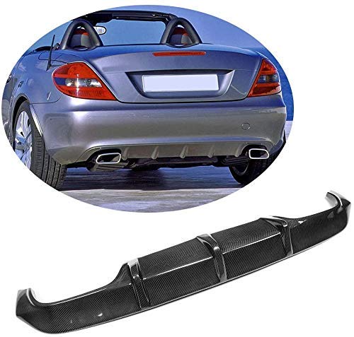 XTT Se Adapta a Mercedes Benz SLK-Class R171 Slk200 Slk280 Slk300 Slk350 Base Convertible 2004-2010 Fibra de Carbono CF Kit de carrocería de difusor de Labios de Parachoques Trasero