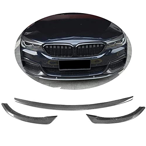 YMSHD Apto para Mercedes para Benz Clase E W213 E200 E250 E300 E400 E500 Sport E43 Amg Sedan 2017-2019 Fibra de Carbono CF alerón de mentón Delantero Divisor de Parachoques Labio Delantero,