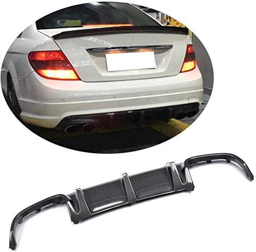 YMSHD Difusor Trasero Apto para Mercedes para Benz W204 C63 Amg Sedan Pre-Facelift 2008-2011 Fibra de Carbono CF Kit de carrocería de alerón de Parachoques Inferior