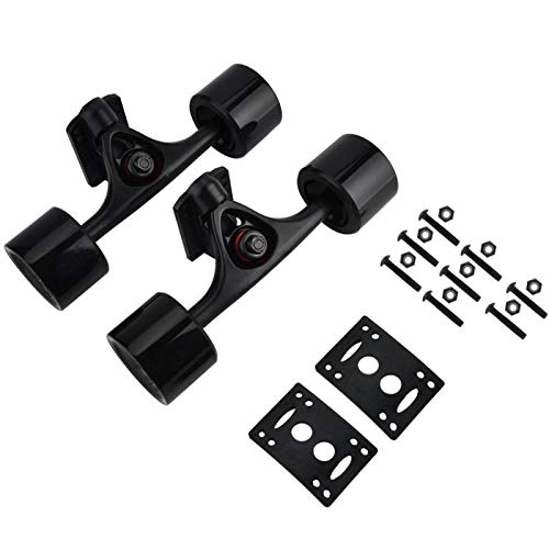 YYRL Accesorio de Hardware del cojinete de la Almohadilla del Elevador de la Rueda del patín del camión del monopatín 2pcs / Set(Negro)