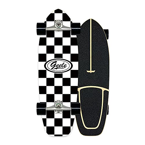 ZBYL Skateboards Adulto Tabla De Monopatín Complete Surfskate Carver 78×24cm 7 Capas De Madera De Arce Y Ruedas 78A con Rodamientos ABEC-11para Adolescentes Principiantes Niño Niña