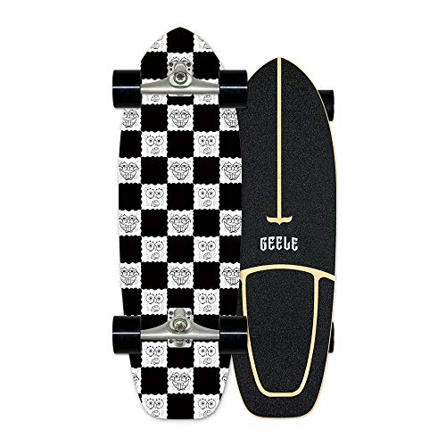 ZBYL Tabla De Monopatín Adulto Surfskate Carver Skateboards Completos 78×24cm 7 Capas De Madera De Arce Y Ruedas 78A con Rodamientos ABEC-11 para Adolescentes Principiantes Adultos