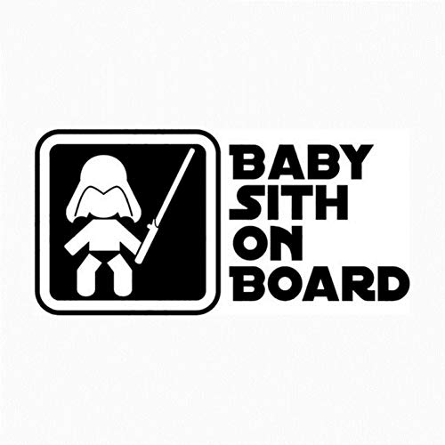 zhcode Car Stickers Car Styling Cartoon Baby Sith On Board Creative Auto Decal Car Bumper Body Decal Sticker Patrón Vinilo