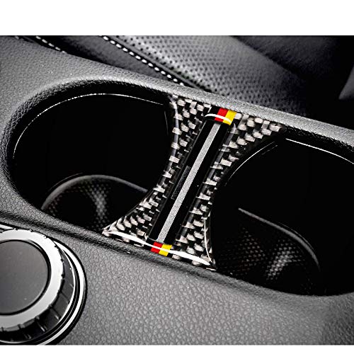 zzwllong para Mercedes W169 W117 W156 A Class CLA GLA, Accesorios de Fibra de Carbono para Coche decoración de Copa Interior hoder Pegatina de Coche Estilo de Coche