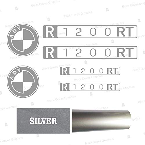 2pcs Adhesivo Compatible con Motocicletas Moto R1200 RT BMW Motorrad R 1200 R1200RT (Silver)