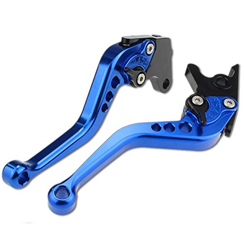 Accesorios de Moto For Keeway RKF 125 CNC palancas de Embrague de Freno de Freno de Freno de Aluminio, Mango de Embrague de Palanca de Freno Ajustable for keeway rkf 125 CC (Color : Short Blue)