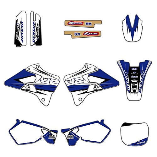 Adhesivo de Motocross Modificado ANTECEDENTES Motocicleta Equipo gráfico Etiquetas Kits Pegatinas for la Yamaha YZ125 YZ250 YZ 125 250 1996-2001