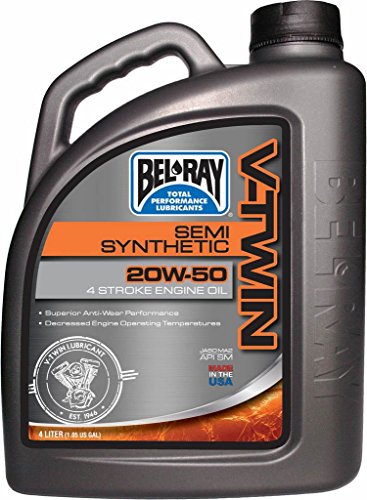 BEL RAY - 36044 : Garrafa 4 L Aceite Bel-Ray Motor 4T V Twin V-Twin Semi-Synthetic 20W50